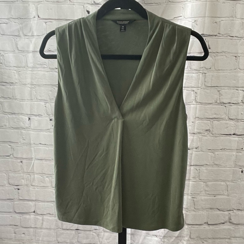 Banana Republic Olive Green Sleeveless Shirt Size Extra Small